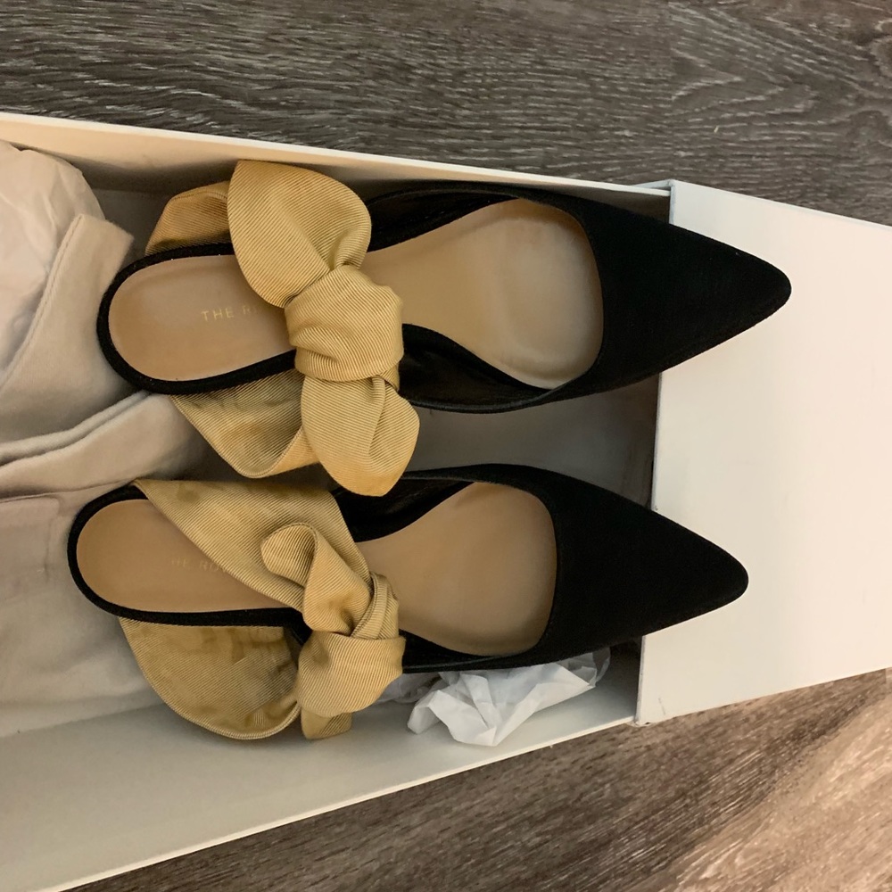 The row coco suede mule pump